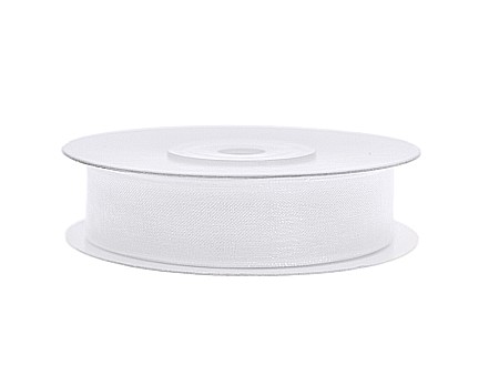 HOBBY - PD BANDA ORGANZA, white, 12mm/25m TSZF12-008