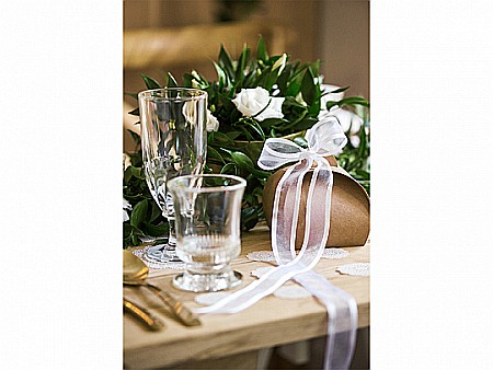 PD BANDA CHIFFON Ribbon chiffon, white, 25mm/25m TSZB25-008 [2]