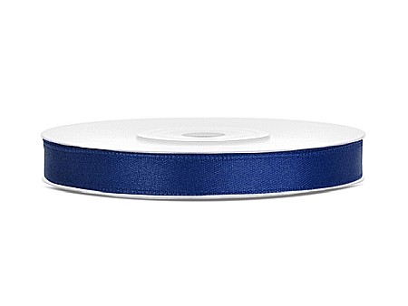 Ambalaje cu Spirit de Sărbătoare - PD BANDA SATIN, Satin Ribbon, navy blue, 6mm/25m TS6-074