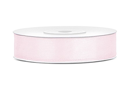 HOBBY - PD BANDA SATIN, Satin Ribbon, light powder pink, 12mm/25m TS12-081PJ