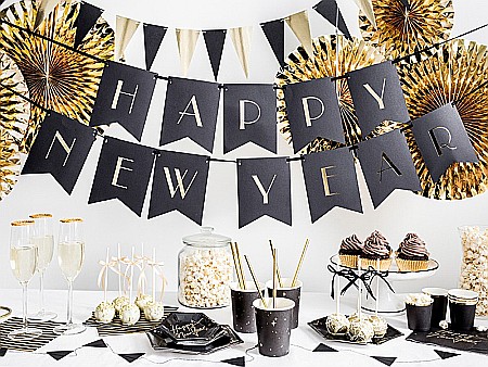 PD CONFETTI Happy New Year, gold, 4 x 2cm, 3g  KONS43 [7]