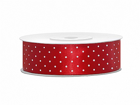HOBBY - PD BANDA SATIN, Satin Ribbon, red, 25mm/25m TSK25-007-08