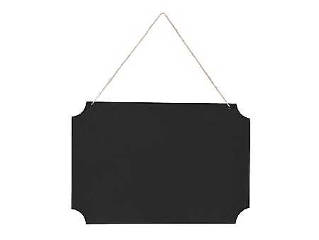 HOBBY - PD DECORATIUNI, Hanging chalkboard sign, black TDZ7