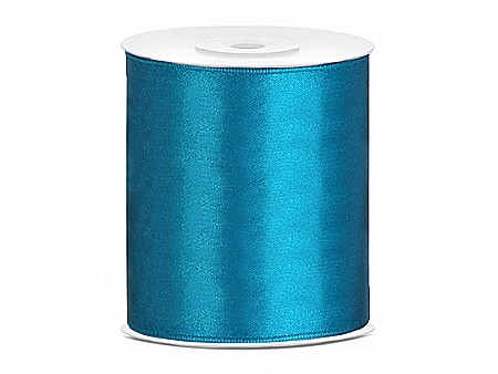 Satin pentru impachetat buchete - PD BANDA SATIN turquoise, 100mm/25m TS100-083