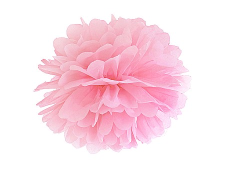 ARTICOLE PARTY - PD POMPOM HARTIE MATASE, Tissue paper Pompom, light pink, 25cm PP25-081