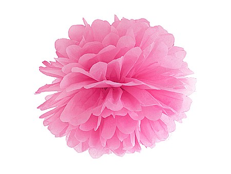 ARTICOLE PARTY - PD POMPOM HARTIE MATASE, Tissue paper Pompom, pink, 25cm PP25-006
