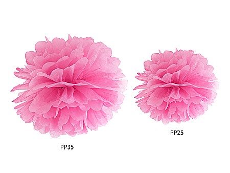 PD POMPOM HARTIE MATASE, Tissue paper Pompom, pink, 25cm PP25-006 [1]