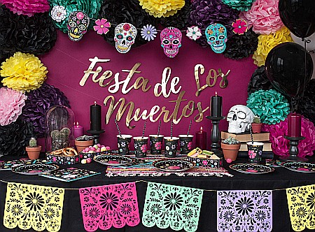 PD POMPOM HARTIE MATASE, Tissue paper Pompom, black, 25cm PP25-010 [3]