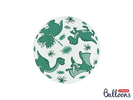 PD BALOANE Balloons 30cm, Dinosaurs, Pastel Pure White, 6/SET SB14P-159-008-6 [4]