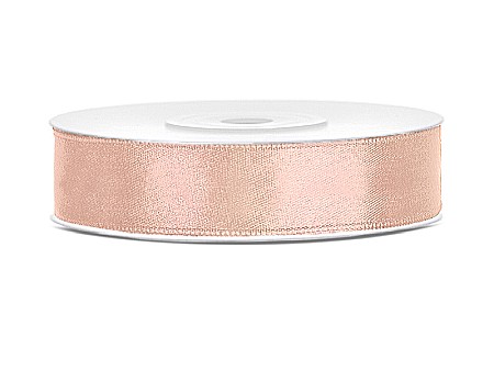 Satin pentru impachetat buchete - PD BANDA SATIN, Satin Ribbon, light peach, 12mm/25m TS12-075J