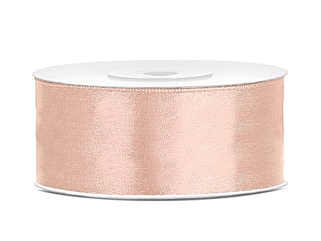 Satin pentru impachetat buchete - PD BANDA SATIN, Satin Ribbon, light peach, 25mm/25m TS25-075J