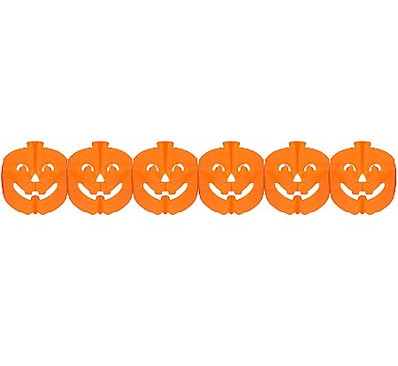 Halloween - GOD GHIRLANDA DIN HARTIE Pumpkin, orange, 300cm PF-GPPD
