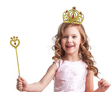 GOD BAGHETA PARTY AURIE CU PIETRE ROSII 37CM ROZR-YH [1]