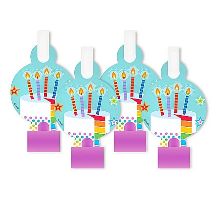 GOD FLUIERE DIN HARTIE PARTY CU MEDALION COLOURFUL PARTY 4/SET PF-GPMKB [0]