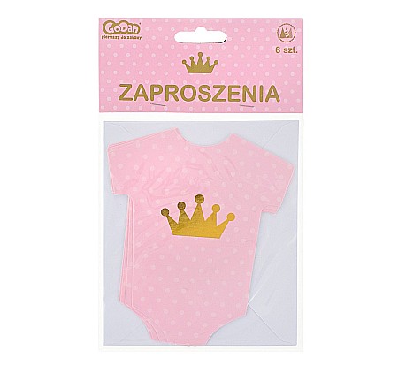 GOD INVITATIE BOTEZ CU PLIC LITTLE ROZ 6/SET ROZ PF-ZKLG [2]