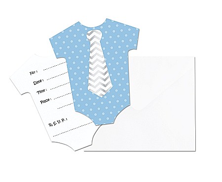 Invitatii/ Etichete - GOD INVITATIE BOTEZ CU PLIC LITTLE BOY 6/SET ALBASTRU PF-ZKLB