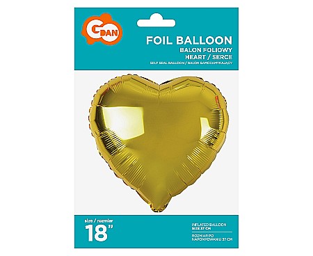 GOD BALON FOLIE ALUMINIU Heart, gold, 46cm FG-S36ZL [1]