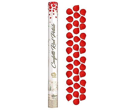 ARTICOLE PARTY - GOD CONFETTI Confetti cannon, rose Petals, textile, red, 60cm JC-KPPC60