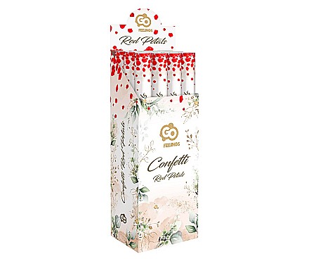 GOD CONFETTI Confetti cannon, rose Petals, textile, red, 60cm JC-KPPC60 [1]