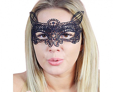 GOD MASCA Cat lace mask black 11.5 x 19.5cm MAAKO-CH [2]