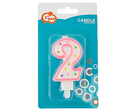 GOD LUMANARE TORT Number 2, with dots, 7.5cm PF-SCK2 [1]