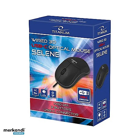 TEC MOUSE OPTIC TITANUM SELENE CU FIR TM124K, USB TM124K [1]