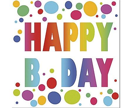 HOBBY - GOD SERVETELE 33*33CM 20/SET B'DAY DOTS SD_OG_034601