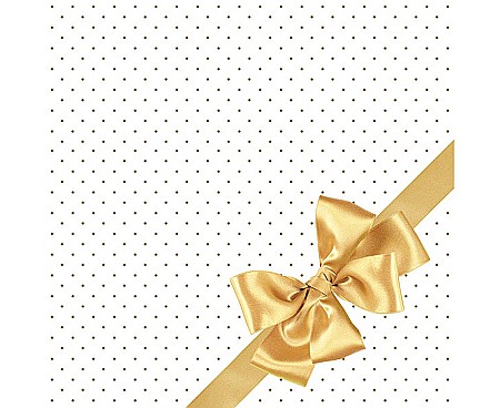 HOBBY - GOD SERVETELE 33*33CM 20/SET GOLDEN BOW ELEGANCE SD_OG_034301