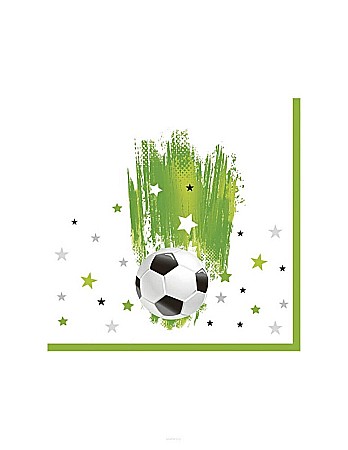 Farfurii/ Pahare/ Servetele/ Paie/ Tacamuri - GOD SERVETELE 33*33CM 20/SET FOOTBALL WITH A STAR SD_OG_037201