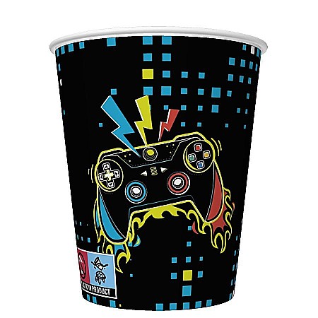 Farfurii/ Pahare/ Servetele/ Paie/ Tacamuri - GOD PAHARE CARTON Play Joystick Pad, 250ml, 8/set KD01_OG_038201