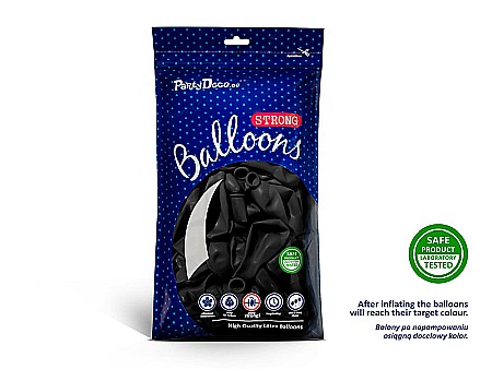 PD BALOANE Strong Balloons 27cm, Pastel Black, 10/SET SB12P-010-10 [1]