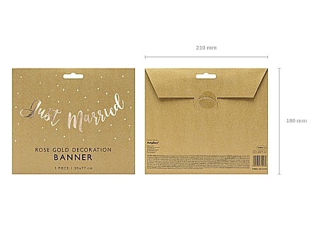 PD GHIRLANDA Just Married 20*77cm rose gold GRL73-019R [3]