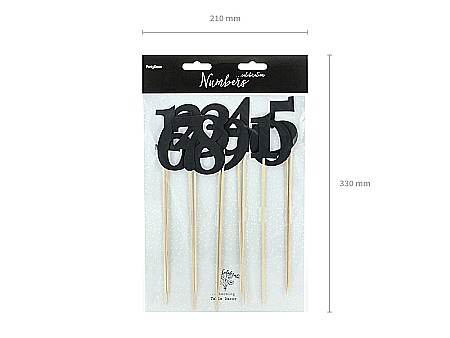 PD NUMERE PENTRU MASA black, 24-26cm 11bucati KPZ1-010 [8]