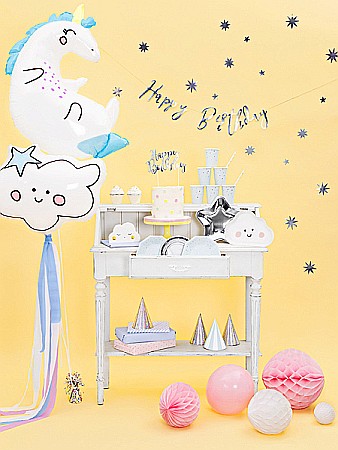 PD DECORATIUNI PENTRU TORT Happy Birthday, silver, 22.5cm KPT11-018M [4]