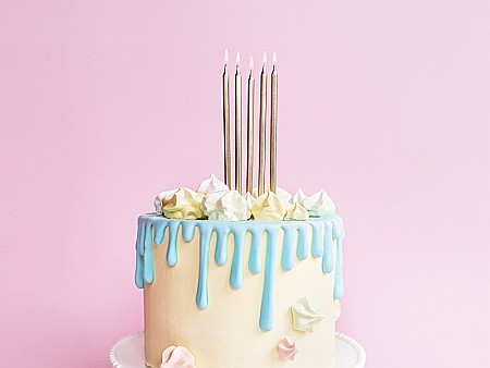 PD LUMANARI TORT gold, 12.5cm 12/set SCD-1-019ME [1]