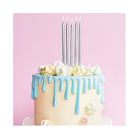 PD LUMANARI TORT silver, 12.5cm 12/set SCD-1-018ME [1]