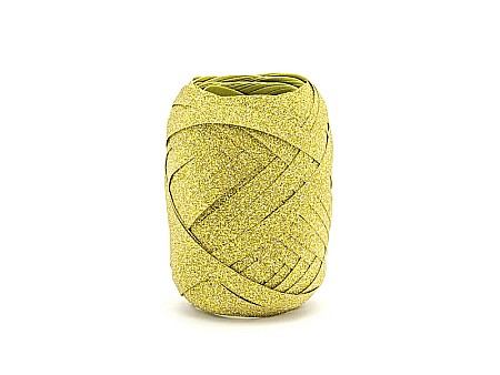 Ambalaje cu Spirit de Sărbătoare - PD PANGLICA PLASTIC ribbon, gold, 5mm/10m PRB5-10-019