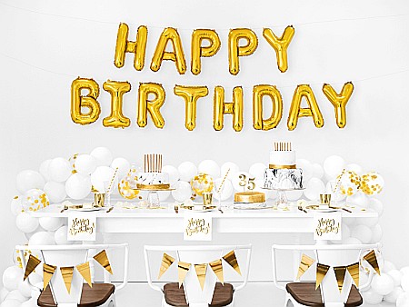 PD BALON FOLIE ALUMINIU Happy Birthday, 340x35cm, gold FB6M-019 [1]