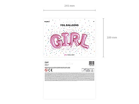 PD BALON FOLIE ALUMINIU Girl, 74x33cm, pink FB7M-081 [1]