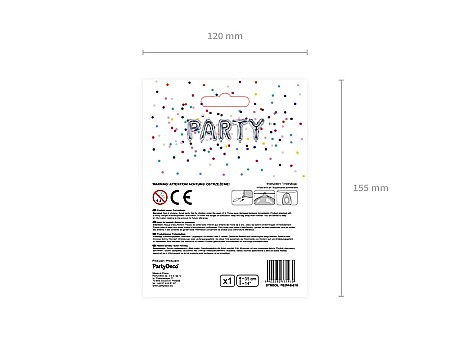 PD BALON FOLIE ALUMINIU Letter "B", 35cm, silver FB2M-B-018 [4]