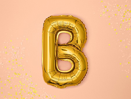 PD BALON FOLIE ALUMINIU Letter "B", 35cm, gold B2M-B-019 [4]
