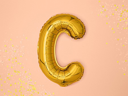 PD BALON FOLIE ALUMINIU Letter "C", 35cm, gold FB2M-C-019 [1]