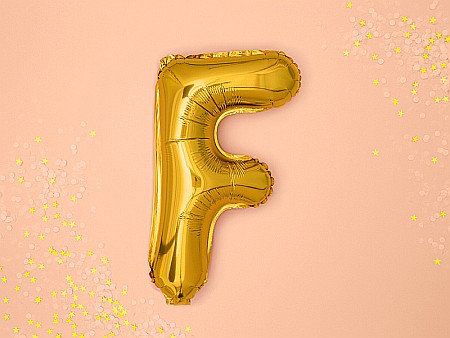 PD BALON FOLIE ALUMINIU Letter "F", 35cm, gold FB2M-F-019 [2]
