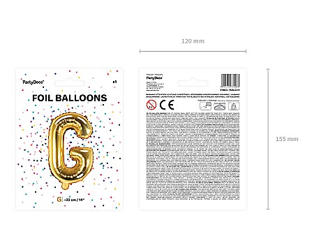 PD BALON FOLIE ALUMINIU Letter "G", 35cm, gold FB2M-G-019 [2]