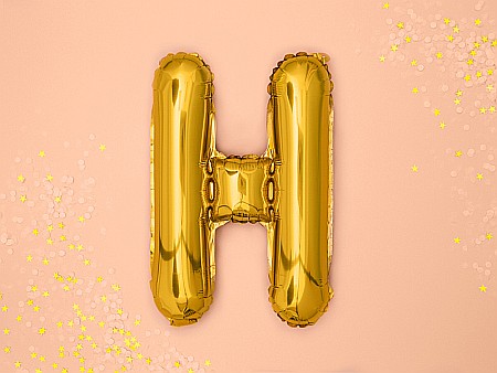 PD BALON FOLIE ALUMINIU Letter "H", 35cm, gold FB2M-H-019 [1]
