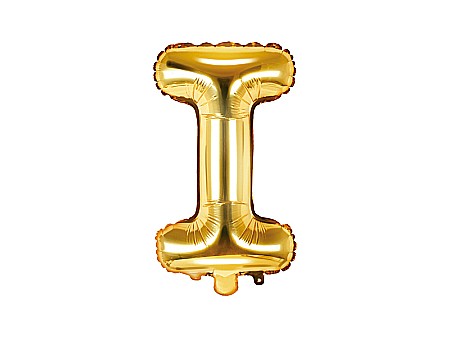 Baloane de Craciun si An Nou - PD BALON FOLIE ALUMINIU Letter "I", 35cm, gold FB2M-I-019