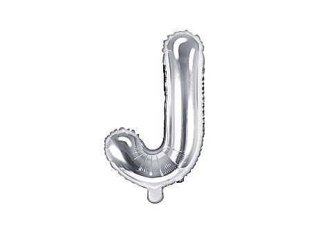 Baloane de Craciun si An Nou - PD BALON FOLIE ALUMINIU Letter "J", 35cm, silver FB2M-J-018