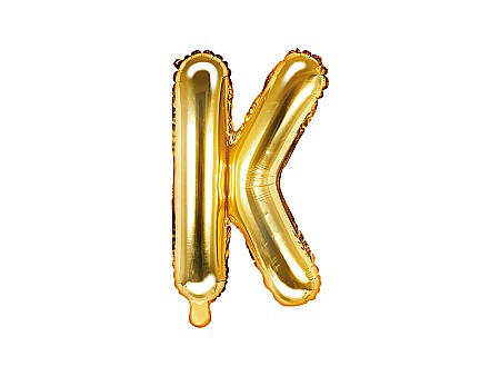 Baloane de Craciun si An Nou - PD BALON FOLIE ALUMINIU Letter "K", 35cm, gold FB2M-K-019