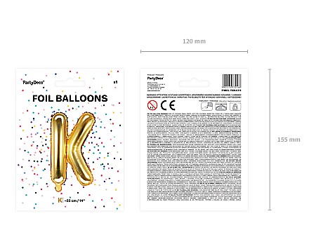 PD BALON FOLIE ALUMINIU Letter "K", 35cm, gold FB2M-K-019 [2]