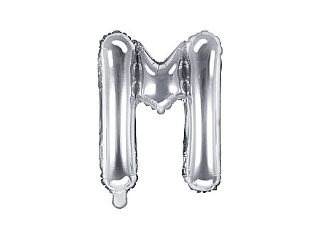 Baloane de Craciun si An Nou - PD BALON FOLIE ALUMINIU Letter "M", 35cm, silver FB2M-M-018